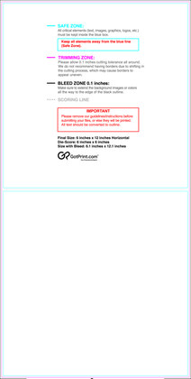 55printing Greetingcard 6inx12in H Download Template Guideline - Greeting Cards