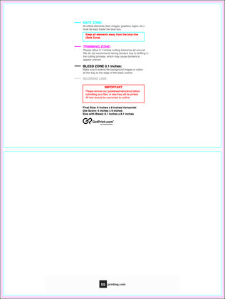 55printing Greetingcard 6inx8in H Download Template Guideline - Greeting Cards