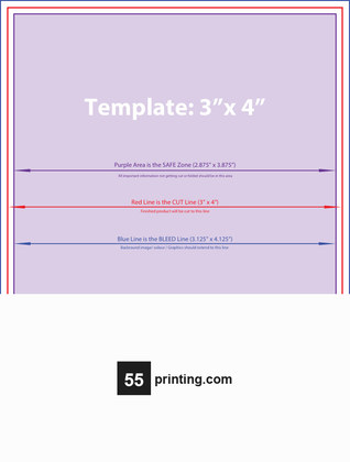 55printing Greetingcards 3inx4in V Download Template Guideline - Greeting Cards