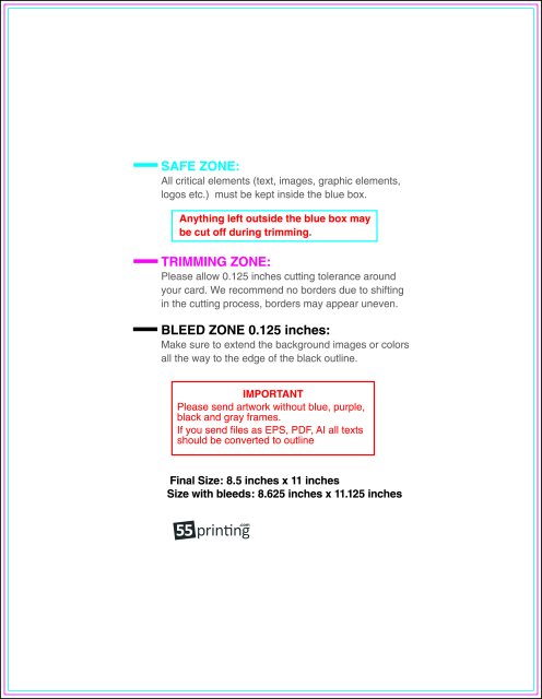 Letterhead 8.5inx11in H guideline preview