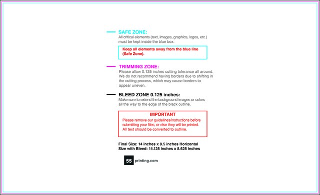 Letterhead 8.5inx14in H Front guideline template 8.5" × 14" JPG