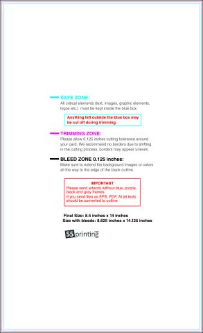 Letterhead 8.5inx14in V Front guideline preview