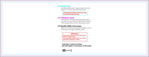 Notepad 3inx8in H Front guideline preview