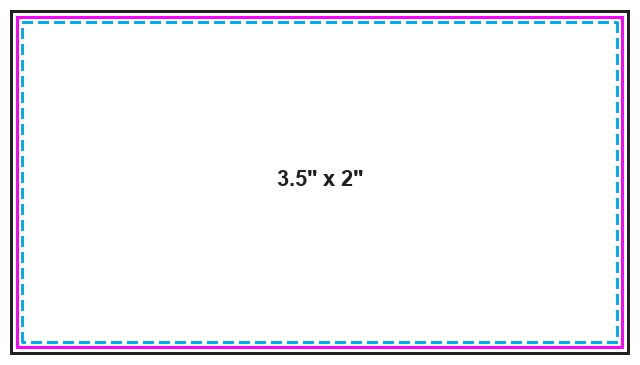Loyalty Card 3.5inx2in guideline preview