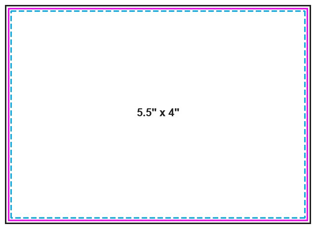 Loyalty Card 5.5inx4in guideline preview