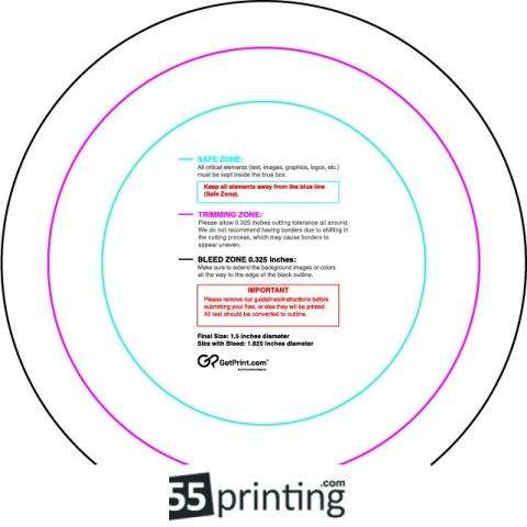 Magnet 1.5inx1.5in Circle guideline preview