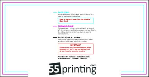 Magnet 1.5inx3in H guideline preview
