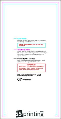 Magnet 1.5inx3in V guideline preview