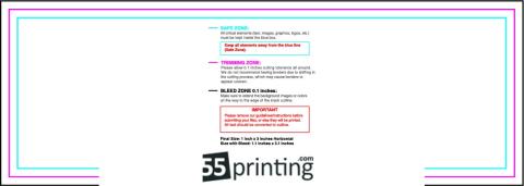 Magnet 1inx3in H guideline preview