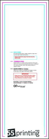 Magnet 1inx3in V guideline preview