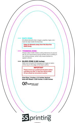 Magnet 2inx3.5in V Oval guideline preview