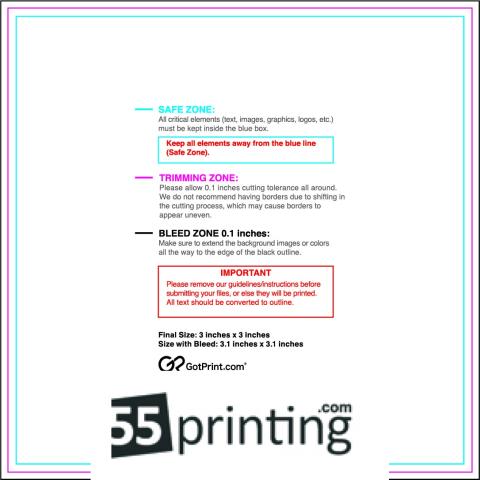 Magnet 3inx3in guideline preview