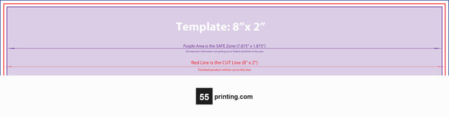 55printing Magnets 2inx8in H Download Template Guideline - Magnets