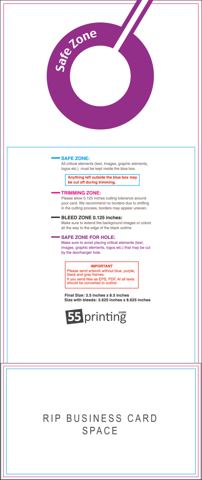 55printing Rip Business Cards Doorhanger 3 .5in Back V Download Template Guideline - Misc