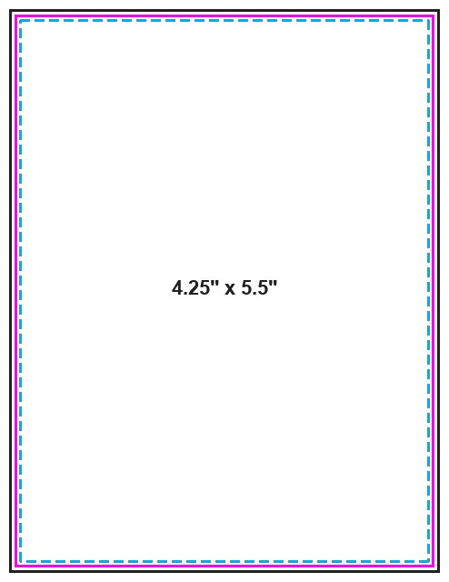 Notepad 4.25inx5.5in guideline preview