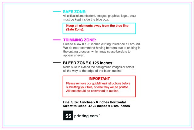 Notepad 4inx6in H Front guideline preview