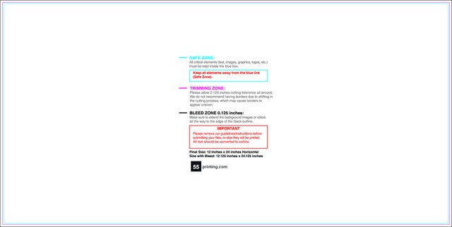 Windowperfs 12inx24in H Front guideline preview