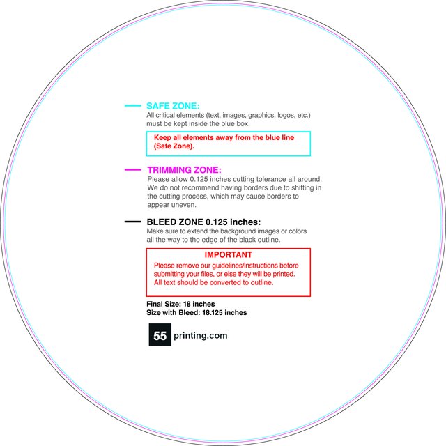 Windowperfs Circle 18in Front guideline preview