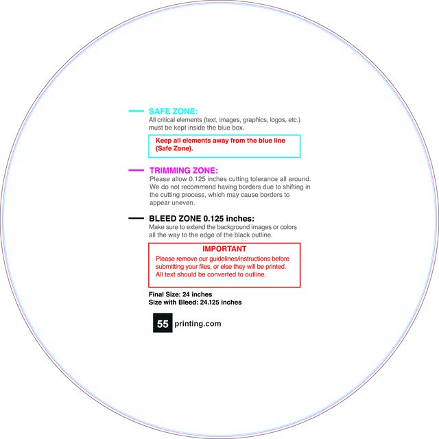 Windowperfs Circle 24in Front guideline preview