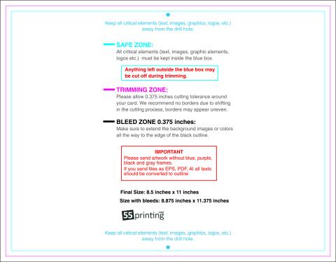 Calendar 8.5inx11in H Front guideline preview