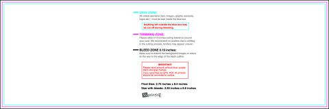 Postcard 2.75inx8.5in H Front guideline preview