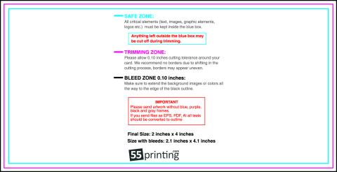 Postcard 2inx4in H Front guideline preview