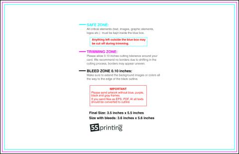 Postcard 3.5inx5.5in H Front guideline preview