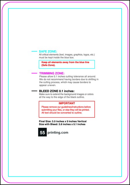 Postcard 3.5inx5in V Round Front guideline template 3.5" × 5" JPG