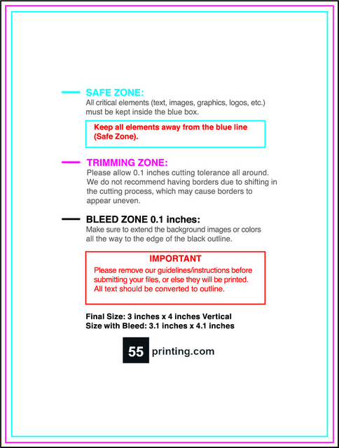 Postcard 3inx4in V Front guideline preview