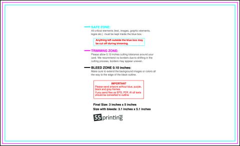Postcard 3inx5in H Front guideline preview