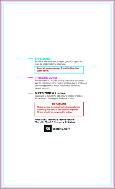 Postcard 3inx5in V Front guideline preview