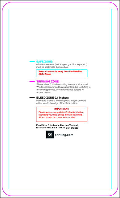 Postcard 3inx5in V Round Front guideline template 3" × 5" JPG