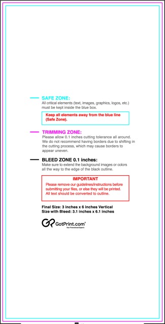Postcard 3inx6in V guideline preview