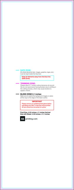 Postcard 4.25inx11in V Front guideline preview