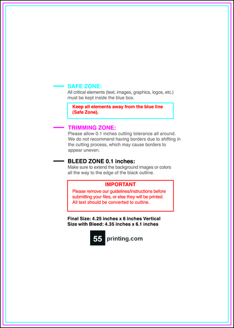 Postcard 4.25inx6in V Front guideline preview