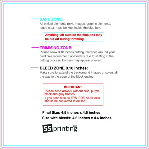 Postcard 4.5inx4.5in H Front guideline preview