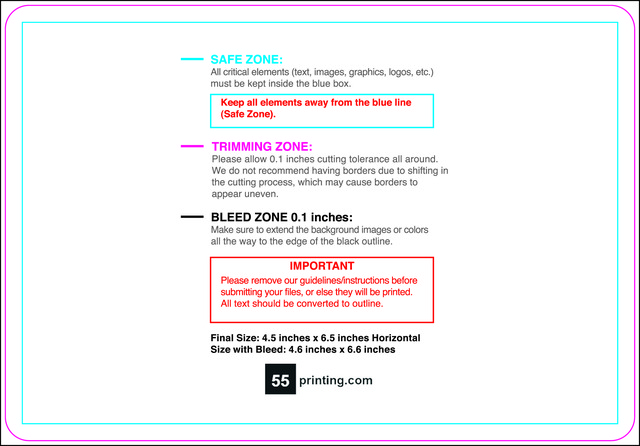 Postcard 4.5inx6.5in H Round Front guideline preview
