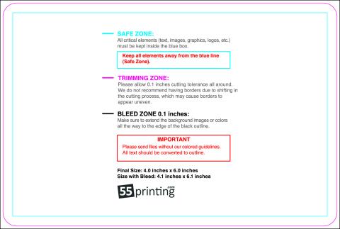 Postcard 4inx6in Round guideline preview