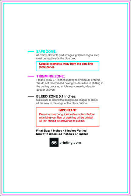 Postcard 4inx6in V Front guideline template 4" × 6" JPG