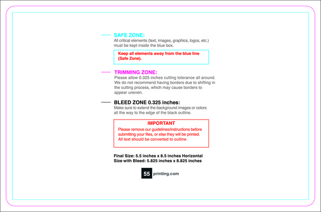 Postcard 5.5inx8.5in H Round Front guideline preview