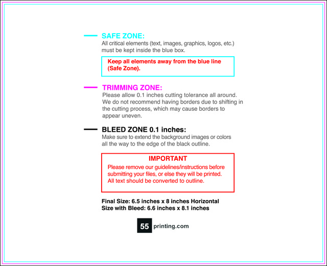 Postcard 6.5inx8in H Front guideline preview