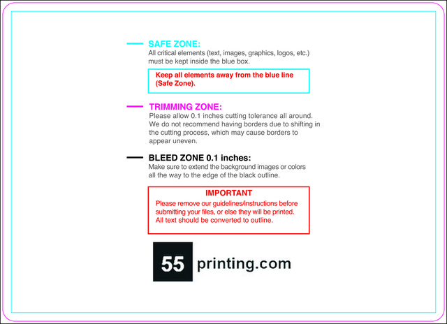 Postcard 6.5inx9in H Round Front guideline template 6.5" × 9" JPG