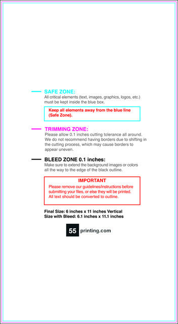 Postcard 6inx11in V Front guideline preview