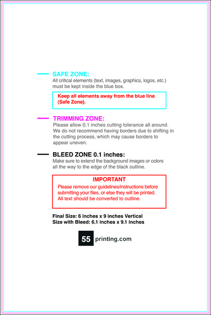 Postcard 6inx9in V Front guideline preview