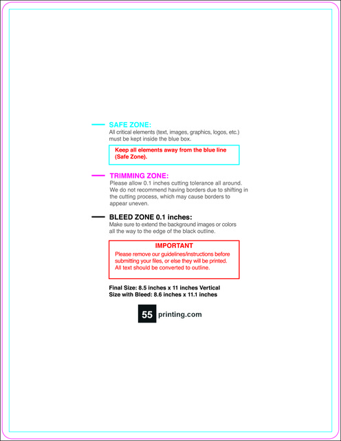 Postcard 8.5inx11in V Round Front guideline preview