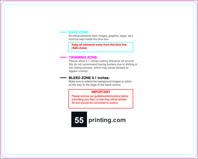 Postcard 8inx10in H Round Front guideline preview
