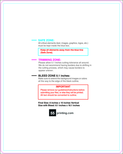 Postcard 8inx10in V Round Front guideline preview
