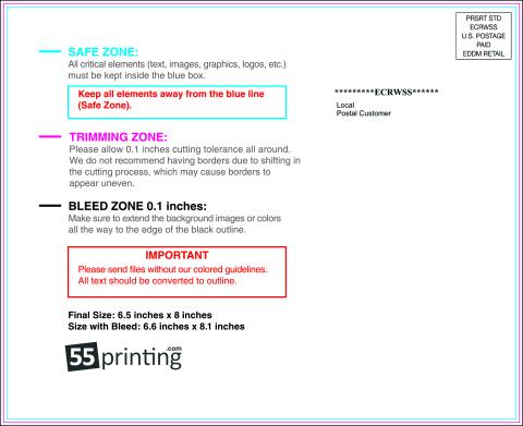 Postcard 8inx6.5in H Front Eddm Side guideline preview