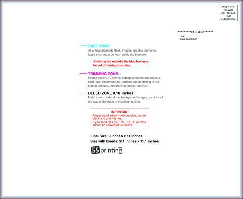 Postcard 9inx11in H Front Eddm Side guideline preview