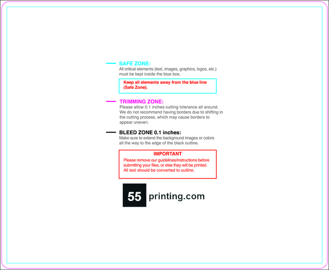 Postcard 9inx11in H Round Front guideline preview